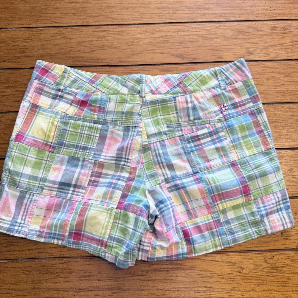 Castaway Nantucket Island Womens Patchwork Plaid Shorts Pastel Size 6 - Picture 3 of 5
